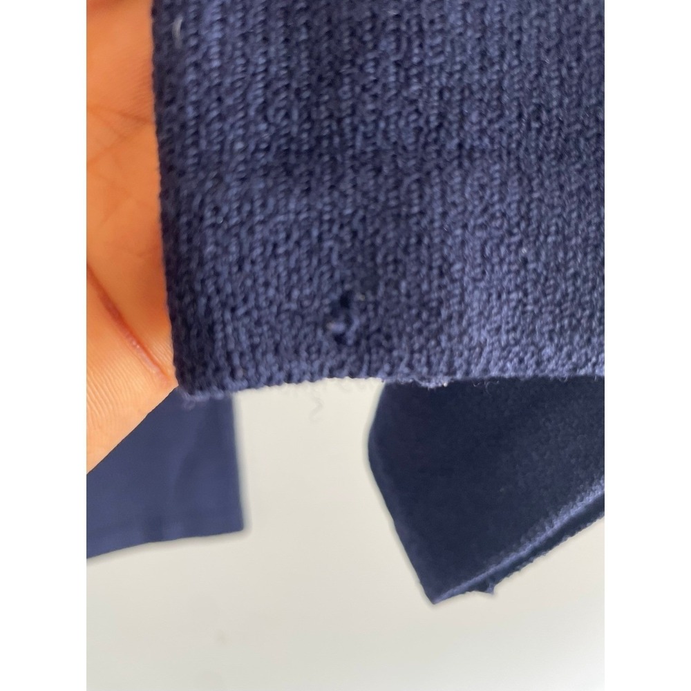 St John Sport Santana Wool Knit Pants Navy Blue Wide Leg Size P - Picture 6 of 6